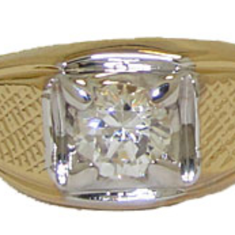 Yellow Gold Men's High Quality CZ Ring size 11 13 US made NWT